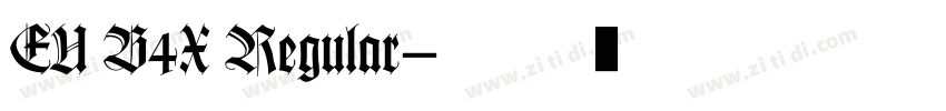 EU B4X Regular字体转换